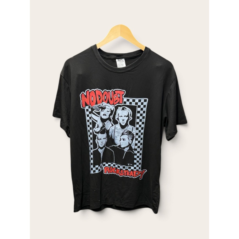 KonKave No Doubt Rock Steady Graphic Tee Black Short Sleeve Band Shirt Large